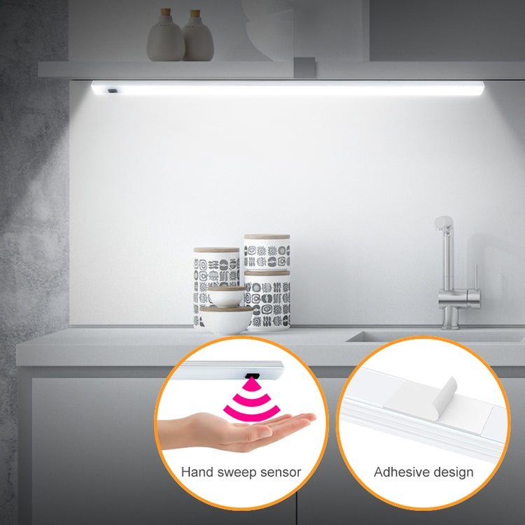 LED Induction Cabinet Lamp USB Smart Sensing Light Strip, 2 PCS 20cm, 30cm, 40cm, 50cm