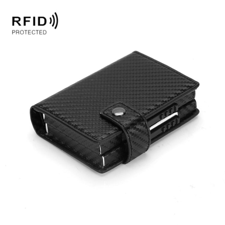 Dual Card Aluminum Alloy Card Box RFID Anti-Theft Wallet, Mad Horse Black, Carbon Fiber Pattern Black, Mad Horse Matte Brown, Mad Horse Matte Apricot, Crocodile Pattern Black, Crocodile Pattern Coffee, Snake Pattern Gray