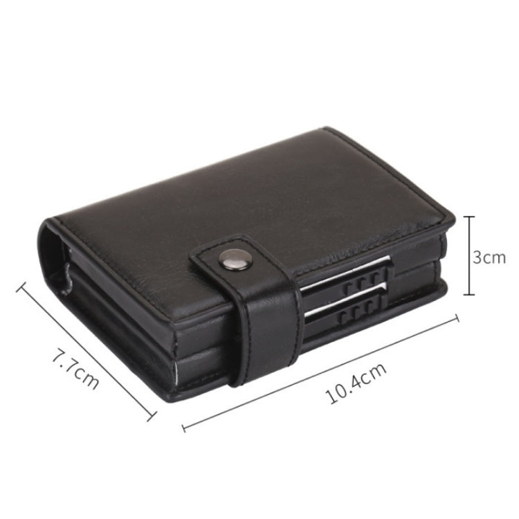 Dual Card Aluminum Alloy Card Box RFID Anti-Theft Wallet, Mad Horse Black, Carbon Fiber Pattern Black, Mad Horse Matte Brown, Mad Horse Matte Apricot, Crocodile Pattern Black, Crocodile Pattern Coffee, Snake Pattern Gray