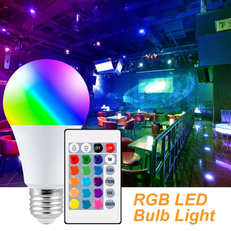 Smart Remote Control RGB Bulb Light 16 Color Lamp, 2 PCS 5W, 10W, 15W