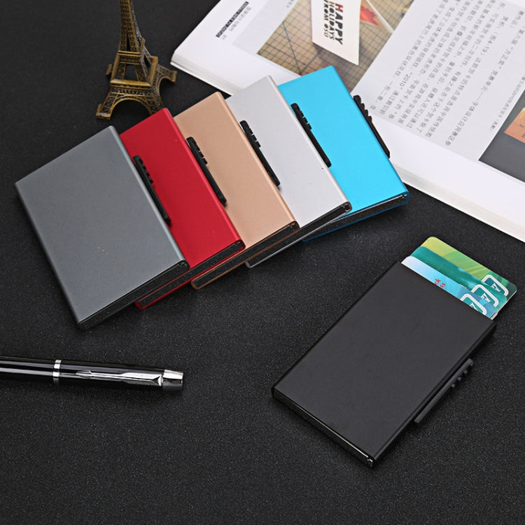 RFID Anti-Theft And Anti-Magnetic Aluminum Alloy Credit Card Case, Red, Blue, Black, Golden, Silver, Gray