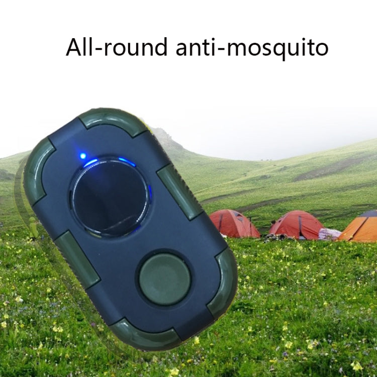 H20 Ultrasonic USB Mosquito Repellent Portable Outdoor Mini Insect Repellent, Black, Green