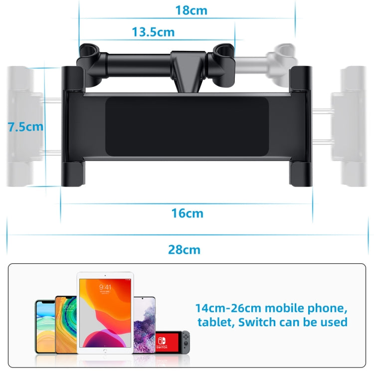 Car Seat Telescopic Bracket Car Rear Pillow Mobile Phone Bracket, 04 Black, 04 Red, 06 Back, 06 Red, 04 Upgrade Version Black, 04 Upgrade Version Red, 06 Upgrade Version Black, 06 Upgrade Version Red