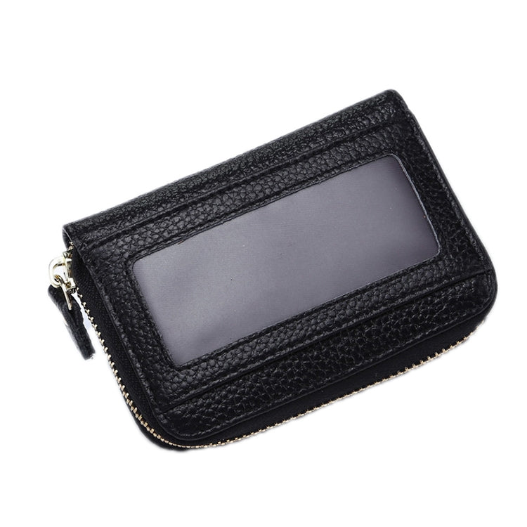 Business Multi-Position Zipper Organ Card Holder, Red, Green, Purple, Black, Sapphire, Deep Blue, Rough, Rose Red