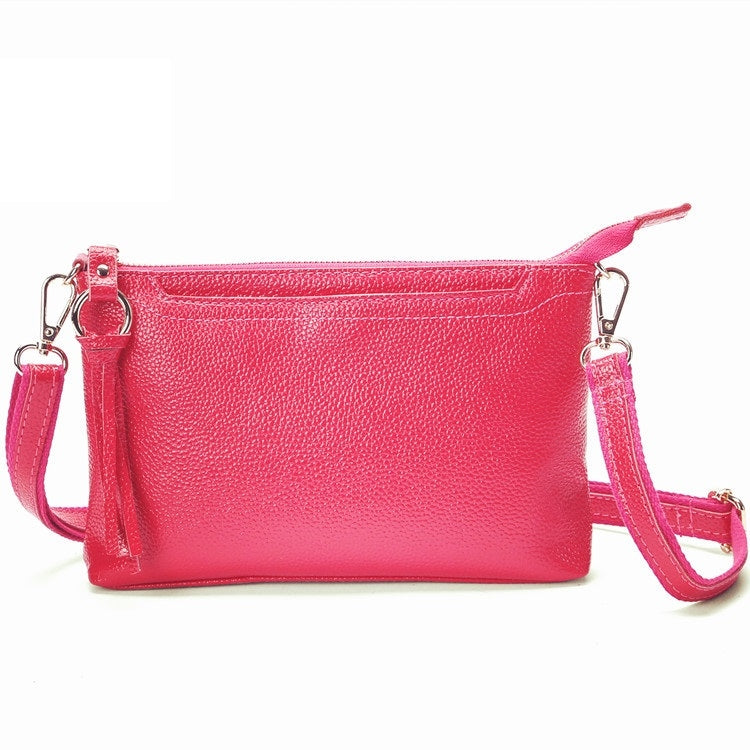 Ladies Large-Capacity Shoulder Bag Tassel All-Match Casual Messenger Bag, Red, Navy Blue, Black, Brown, Deep Purple, Rose Red, Light Purple, Royal Blue, Ink Green, Jujube Red, Light Brown