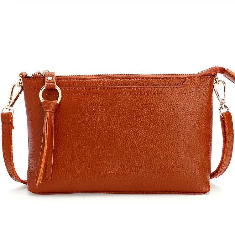Ladies Large-Capacity Shoulder Bag Tassel All-Match Casual Messenger Bag, Red, Navy Blue, Black, Brown, Deep Purple, Rose Red, Light Purple, Royal Blue, Ink Green, Jujube Red, Light Brown