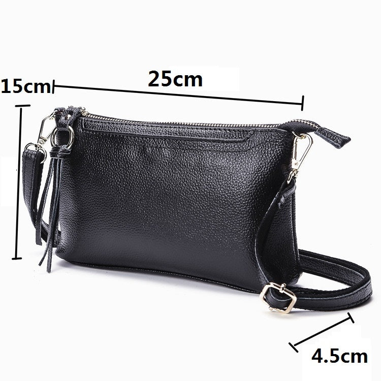 Ladies Large-Capacity Shoulder Bag Tassel All-Match Casual Messenger Bag, Red, Navy Blue, Black, Brown, Deep Purple, Rose Red, Light Purple, Royal Blue, Ink Green, Jujube Red, Light Brown