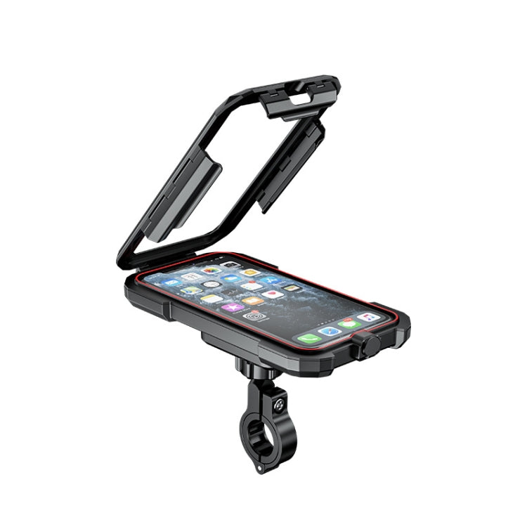 Kewig Bicycle Motorcycle Waterproof Box Mobile Phone Bracket Riding Touch Mobile Phone Fixed Seat, Small Handlebar Installation, Large Handlebar Installation