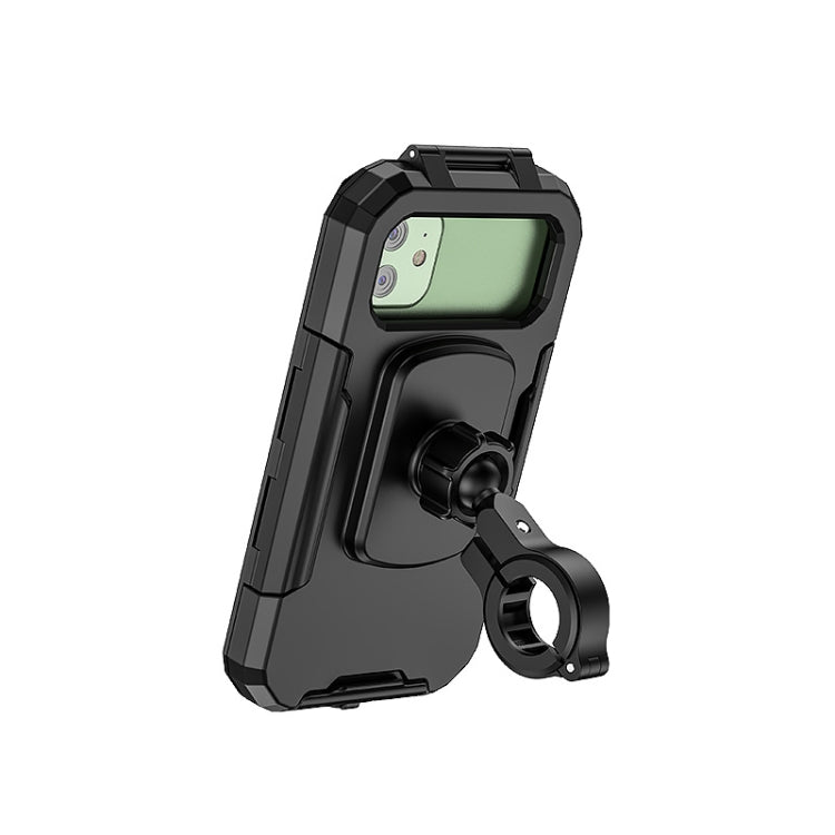 Kewig Bicycle Motorcycle Waterproof Box Mobile Phone Bracket Riding Touch Mobile Phone Fixed Seat, Small Handlebar Installation, Large Handlebar Installation