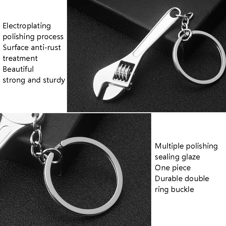 10 PCS Tool Metal Keychain Car Key Ring Pendant, H-540 Activity Wrench, H-389 Hex Wrench, H-391 Glossy Ax, H-388 Thread Ax, H-395 Double Head Wrench, H-405 Double Row Saw, H-402 Hand Saw, H-541 Crooked Nose Pliers, H-399 Pliers, X-396 Vise, H-556 Shove...