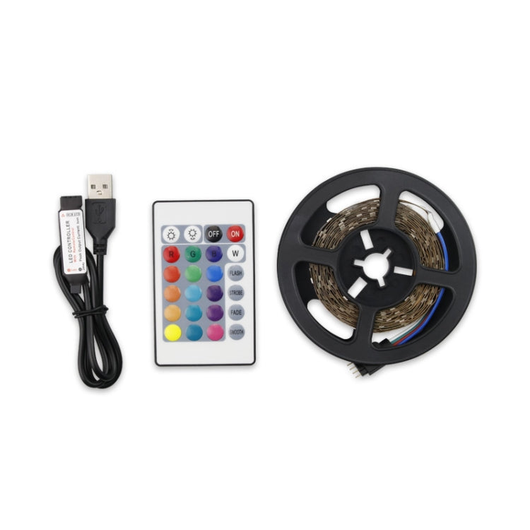 LED Light Strip 16 Color Remote Control RGB Light Belt USB Symphony Neon Decorative Soft Light Bar, 2m, 5m, 3m, 4m