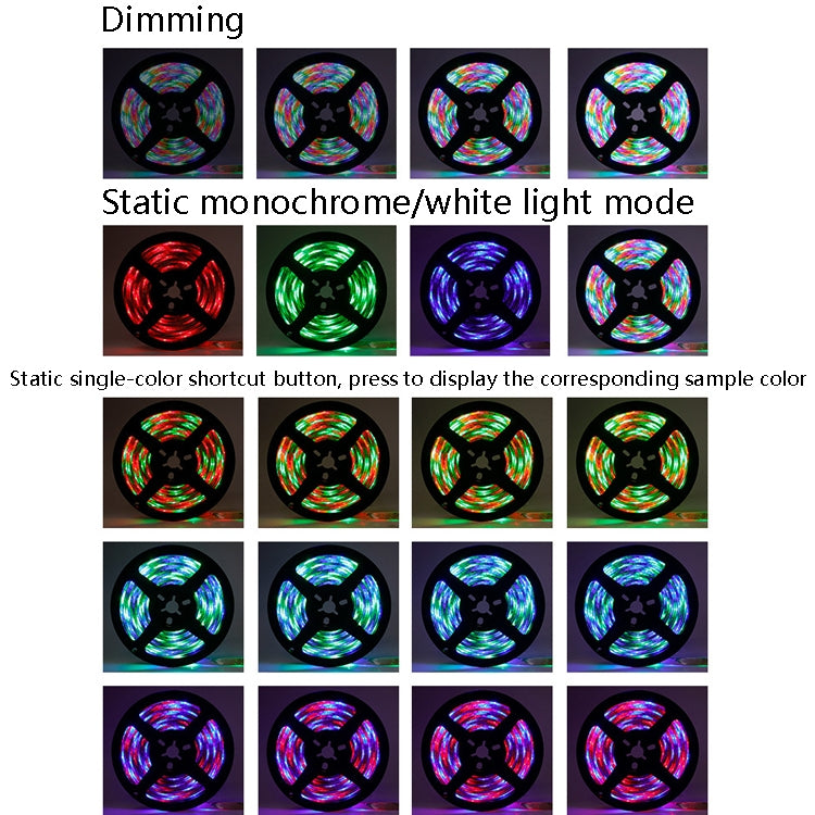 LED Light Strip 16 Color Remote Control RGB Light Belt USB Symphony Neon Decorative Soft Light Bar, 2m, 5m, 3m, 4m