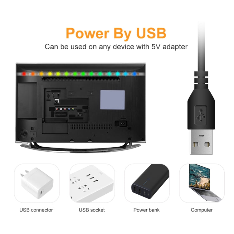 LED Light Strip 16 Color Remote Control RGB Light Belt USB Symphony Neon Decorative Soft Light Bar, 2m, 5m, 3m, 4m