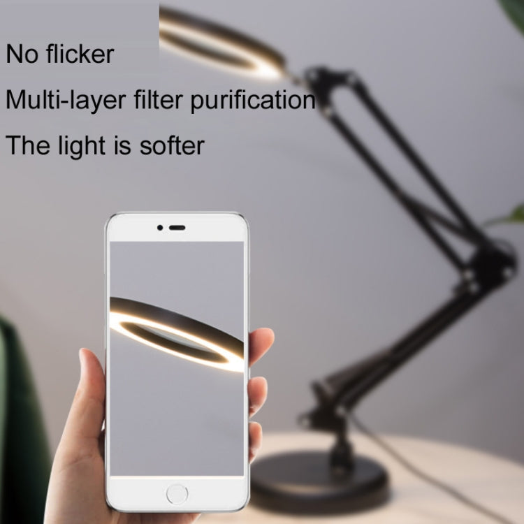 8X Magnifying Glass Lamp Beauty Nail Tattoo Repair Office Reading Lamp, Without Magnifying Glass (Black), With Magnifying Glass (Black)