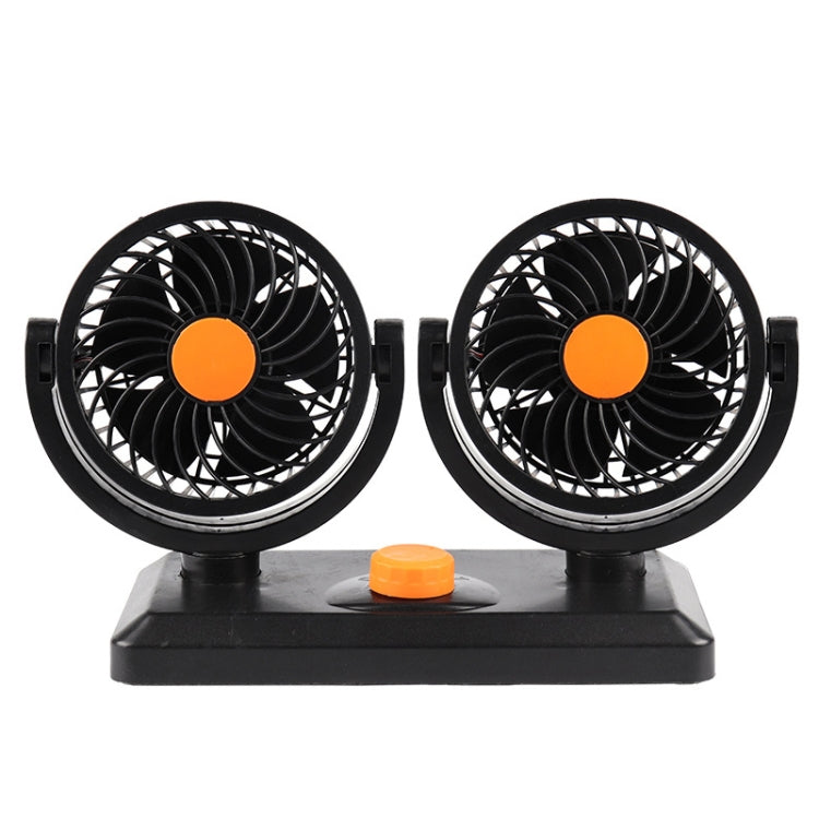 Car Fan Portable Mini Adjustable Car Double-Headed Electric Fan