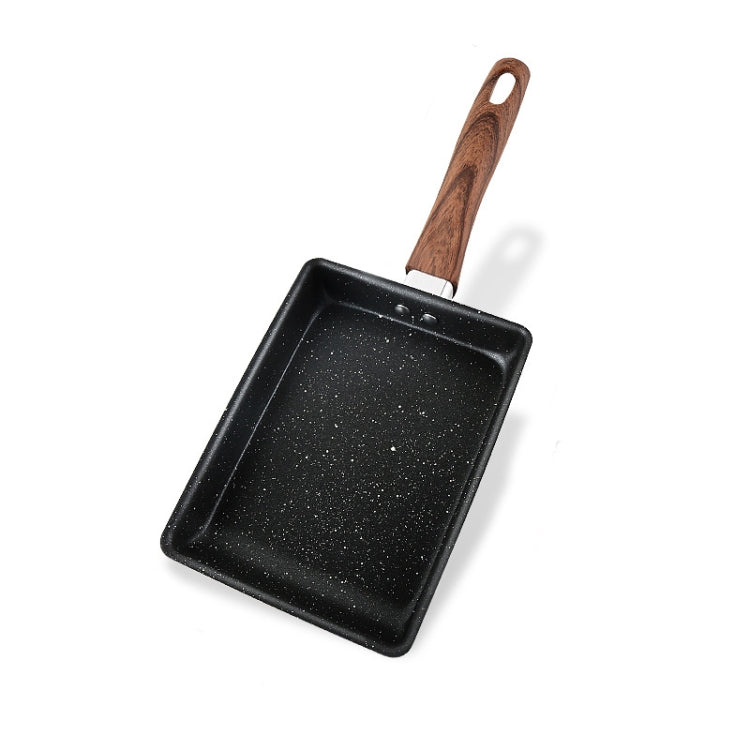 JBY-6658 Small Frying Pan Tamagoyaki Pan Maifanshi Non-Stick Frying Pan Square Omelette Pan,Size:, Small (Imitation Wood Grain Handle)