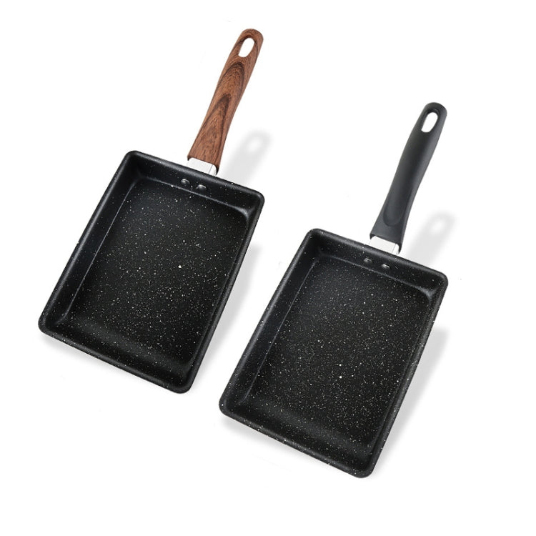 JBY-6658 Small Frying Pan Tamagoyaki Pan Maifanshi Non-Stick Frying Pan Square Omelette Pan,Size:, Small (Imitation Wood Grain Handle)