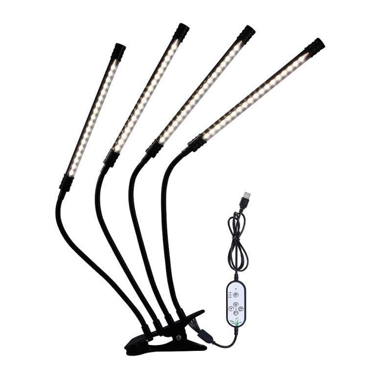 LED Plant Lamp Full Spectroscopy Natural White Remote Control Dimming Plant Growth Lamp, 9W Single Head, 18W Double Head, 27W Three Head, 36W Four Head