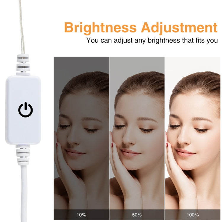 Cosmetic Room Bathroom Mirror Front Light USB Three-Color Dimming Light, 2 LEDs, 6 LEDs, 10 LEDs, 14 LEDs