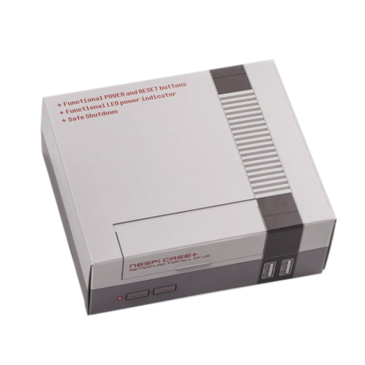 حافظة ريترو فلاج NESPi+، صندوق وحدة تحكم ألعاب مع مؤشر LED لجهاز Raspberry Pi، حافظة ريترو فلاج NESPi+