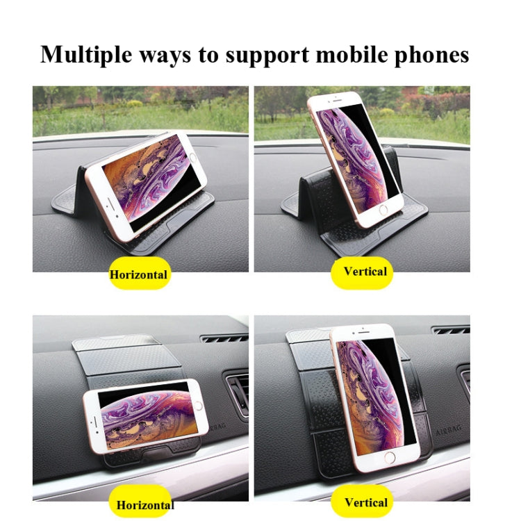 2 PCS R-1337 Multifunctional Folding Bracket Car Center Console Adhesive Bracket Mobile Phone Anti-Slip Mat Storage Mat, R-1337