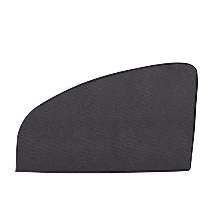 4 PCS Net Yarn Magnetic Suction Type Car Sunshade Curtain, Front Row Arc, Back Row Square, Thick Front Row Arc, Thick Back Row Square