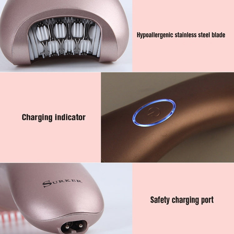 Suker SK-517 Electric Water Eluting Hair Removal Device Women Household Hair Plucker Multifunctional Two-In-One Shaver Epilator