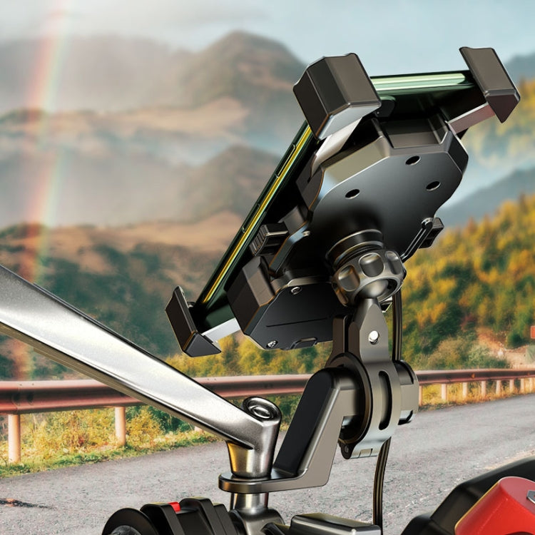 Motorcycle Bicycle Fixed Navigation Bracket Electric Car Takeaway Mobile Phone Holder, M11-C