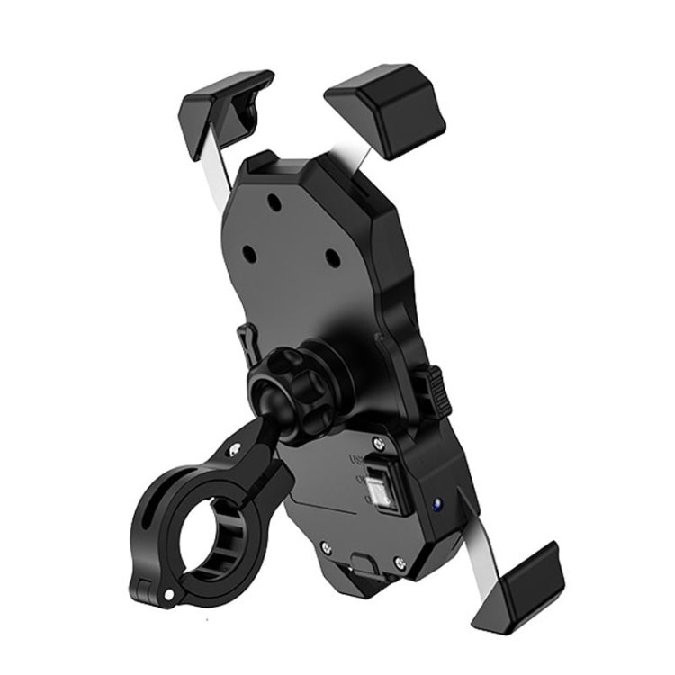 Kewig Motorcycle Outdoor Riding Four-Claw Fixed Mobile Phone Bracket QC3.0 Fast Charging Waterproof Holder, M11-B