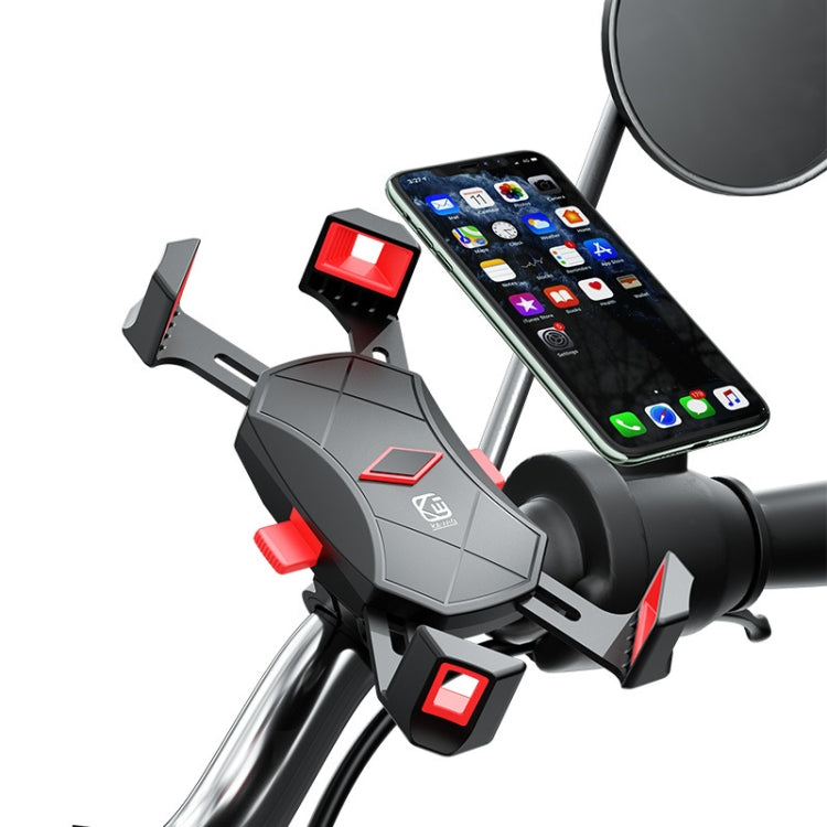 Kewig Reflection To Fall Shockproof Bicycle Bracket Motorcycle Four-Claw Mobile Phone Holder, M113-A