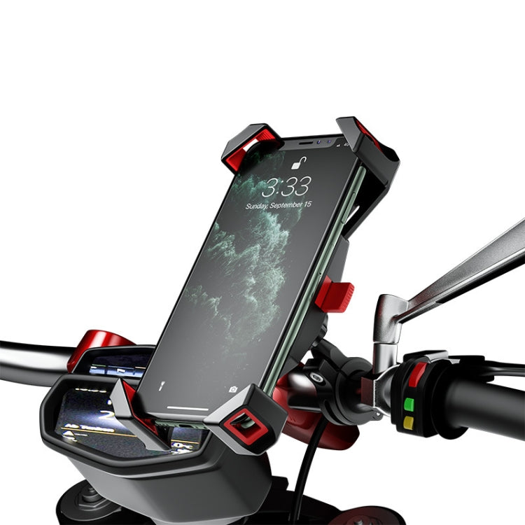 Kewig Reflection To Fall Shockproof Bicycle Bracket Motorcycle Four-Claw Mobile Phone Holder, M113-A