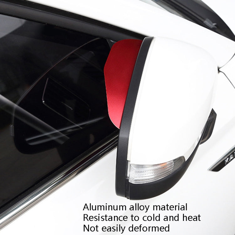 Car Rear View Mirror Rain Eyebrow Cover Catering Mirror Aluminum Alloy Rain Shield, DM-104 (Black), DM-104(Red), DM-104 (Silver)