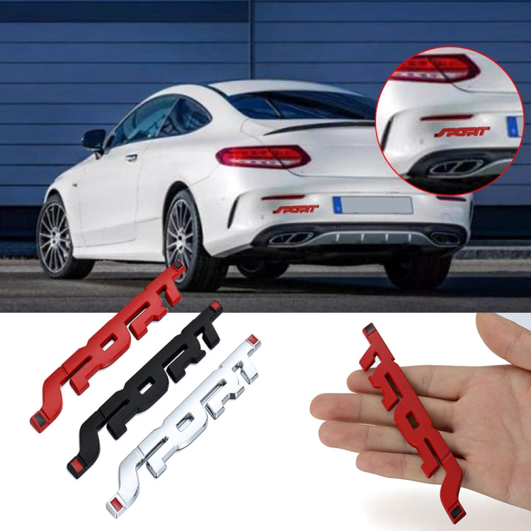 6 PCS Metal 3D Stereo Car Sticker Modified Sport Tail Sticker Body Sticker