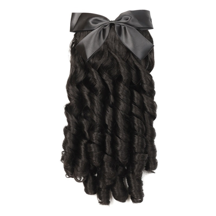 Princess Curly Ponytail Wig Costume Film And Television Retro Prom Comb Ponytail Curly Hair, Natural Black, Brownish Black, Light Brown, Dark Brown