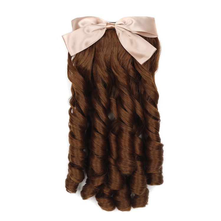 Princess Curly Ponytail Wig Costume Film And Television Retro Prom Comb Ponytail Curly Hair, Natural Black, Brownish Black, Light Brown, Dark Brown