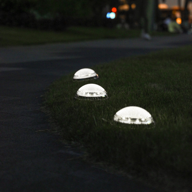 8 LEDs Solar Circular Underground Light Outdoor Waterproof Lawn Stair Light, Light Color: