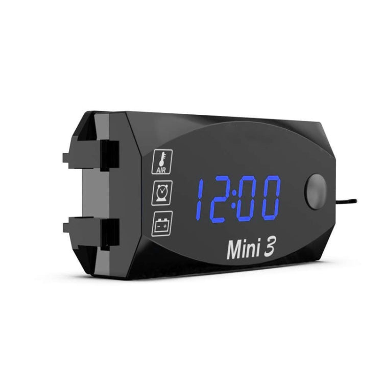 Voltage Clock And Temperature 3 In 1 LED Electronic Meter Large-Screen Digital Display Waterproof And Dustproof Voltmeter, 3 In 1 LED White Light, 3 In 1 LED Green Light, 3 In 1 LED Blue Light, 3 In 1 LED Red Light