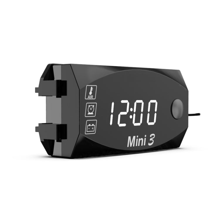 Voltage Clock And Temperature 3 In 1 LED Electronic Meter Large-Screen Digital Display Waterproof And Dustproof Voltmeter, 3 In 1 LED White Light, 3 In 1 LED Green Light, 3 In 1 LED Blue Light, 3 In 1 LED Red Light