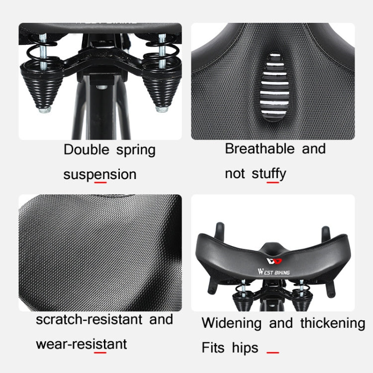 WEST BIKING Bicycle Riding Big Butt Comfortable Saddle