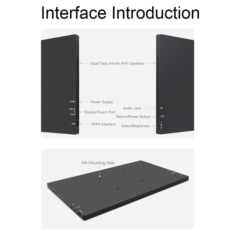 Waveshare 13.3 Inch 2K 2560×1440 HDMI/Type-C Display Interface AMOLED Touch Display