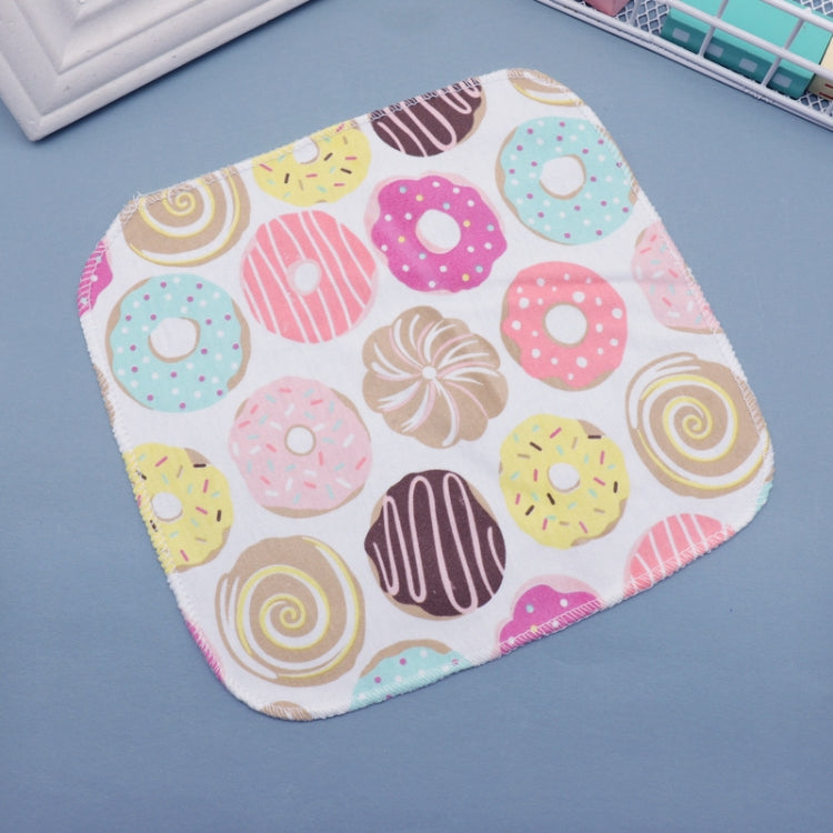 10 PCS Baby Cotton Saliva Handkerchief Cartoon Small Square Face Towel Color Random Delivery, Cartoon Face Towel