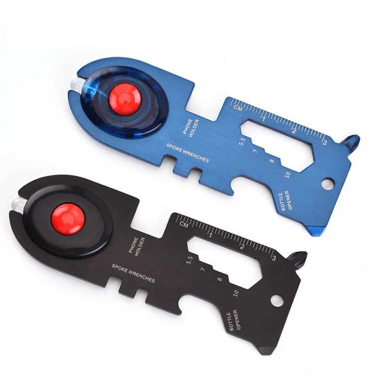 8 In 1 Stainless Steel Multi-Function Tool Card Camping Survival Card With Light