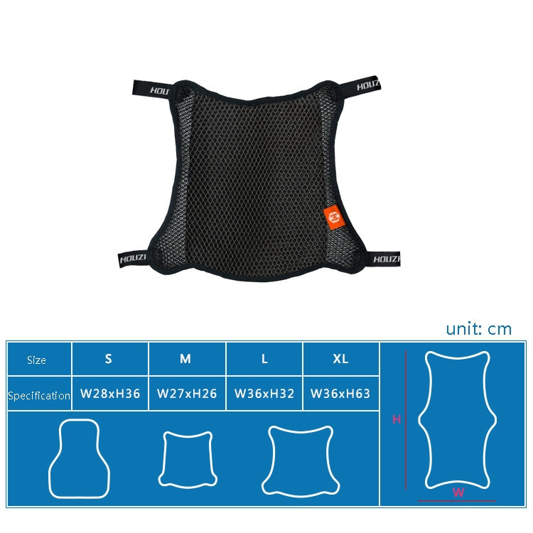 HOUZHI MTZT1010 Motorcycle Sun Insulation Cushion 3D Grid Breathable Sweating Cool Seat Cover, Style:, Single Layer S, Single Layer M, Single Layer L, Single Layer XL, Double Layer S, Double Layer M, Double Layer L, Double Layer XL