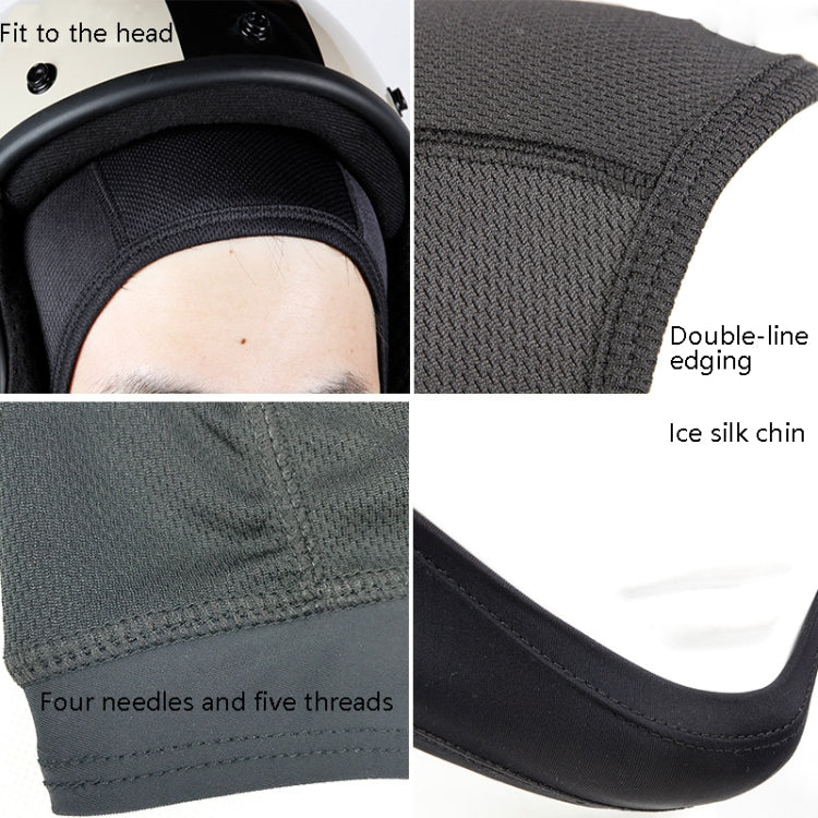 MTTT1040 Motorcycle Helmet Interior Cap Breathable Quick Dry Sunscreen Sweat-Absorbent Sports Head Cover, L, XL