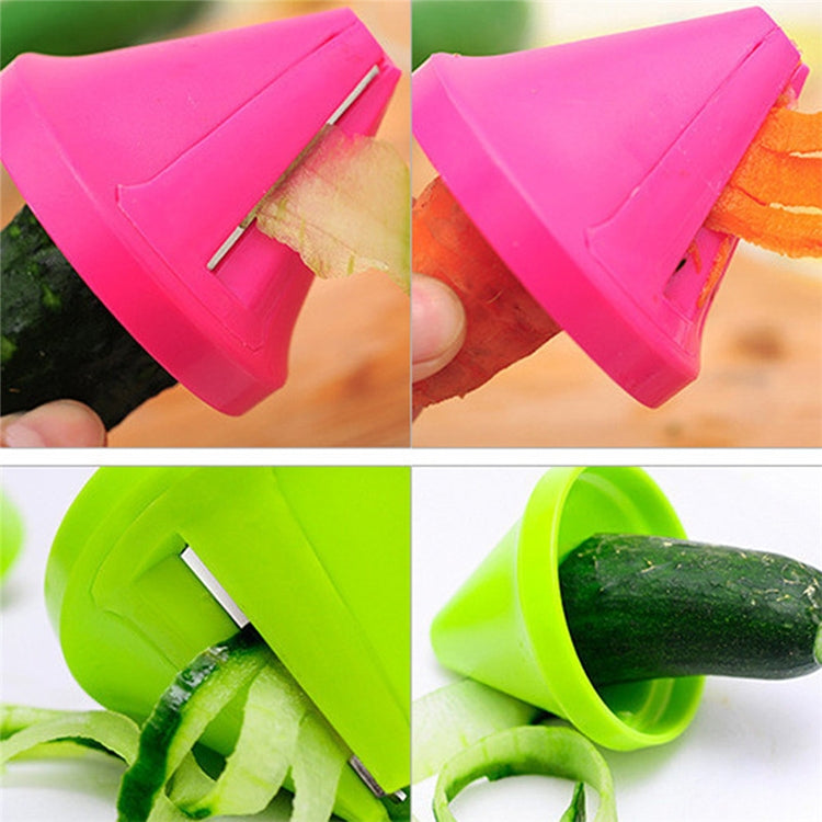 Kitchen Funnel Model Spiral Slicer Vegetable Shred Carrot Cutter, Carrot Cutter(Green), Carrot Cutter(Red)