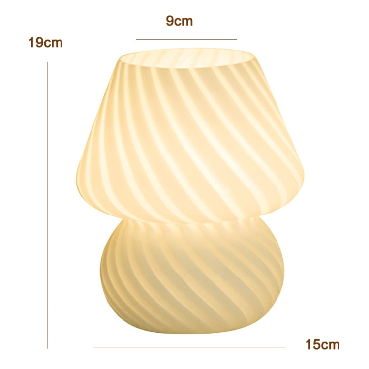 PJ-104 5W Mushroom Glass Bedroom Bedside Table Decoration Table Lamp, CN Plug, Specification: