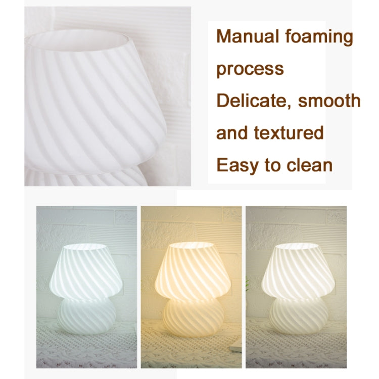 PJ-104 5W Mushroom Glass Bedroom Bedside Table Decoration Table Lamp, CN Plug, Specification: