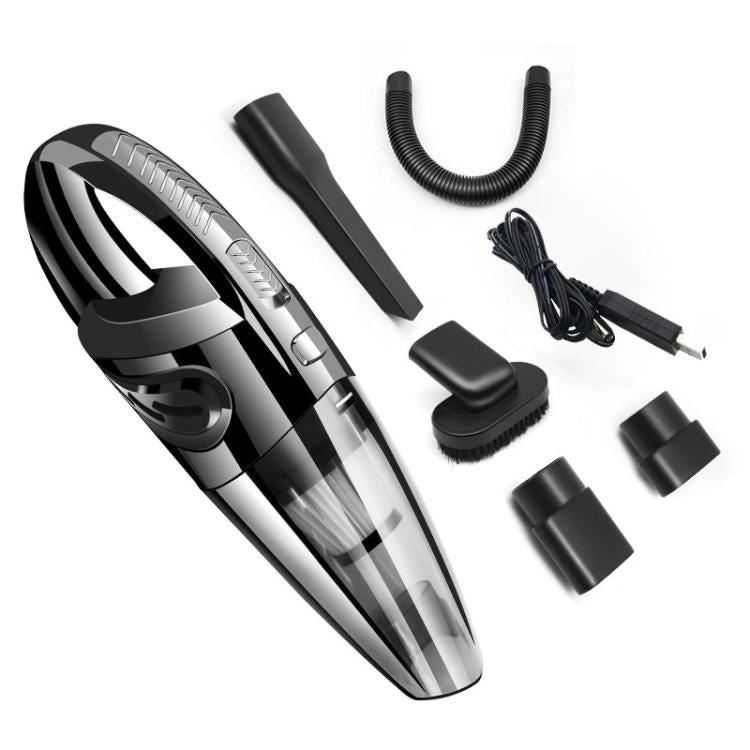 Wet And Dry Handheld High-Power Portable Car Vacuum Cleaner, R-6052C Vacuum Cleaner with USB Cable (Black), No-Wired Vacuum Cleaner, US Plug, Handle Vacuum Cleaner, US Plug (Red)
