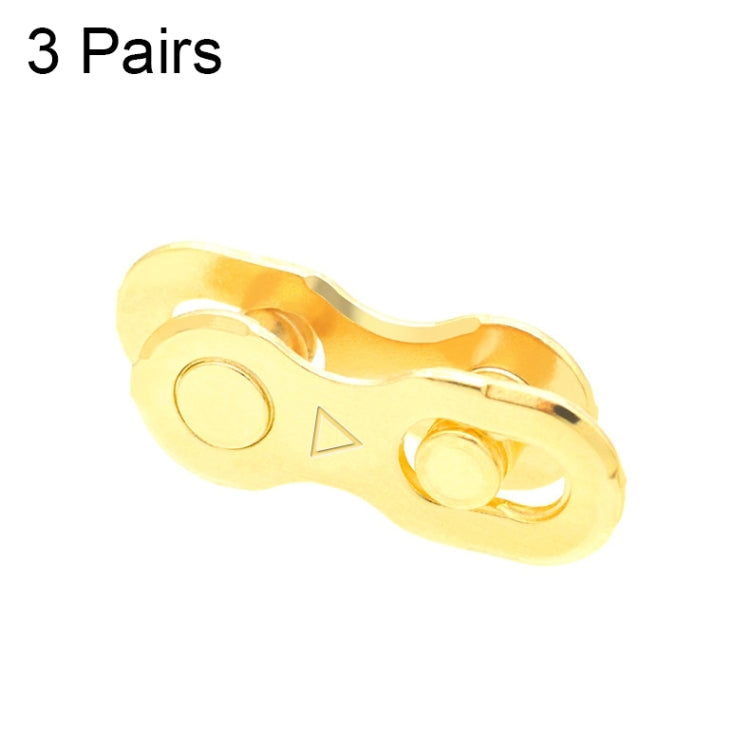 3 Pairs 6/7/8 Speed (Silver) ZH405 Mountain Road Bicycle Chain Magic Buckle Chain Quick Release Buckle