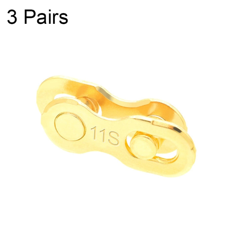 3 Pairs 6/7/8 Speed (Silver) ZH405 Mountain Road Bicycle Chain Magic Buckle Chain Quick Release Buckle